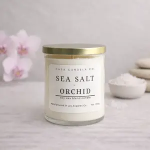 Sea Salt Orchid Scented Soy Candle | Hand-Poured