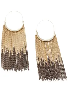 Lainey Wilson Women's Hoop With Chain Fringe Earrings - 37G00077