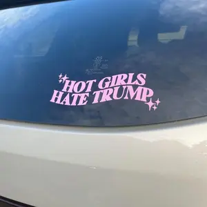 Hot Girls Hate Trump Decal, Anti Trump Sticker Car, Vinyl Decal, Liberal, Water Bottle Decal Z