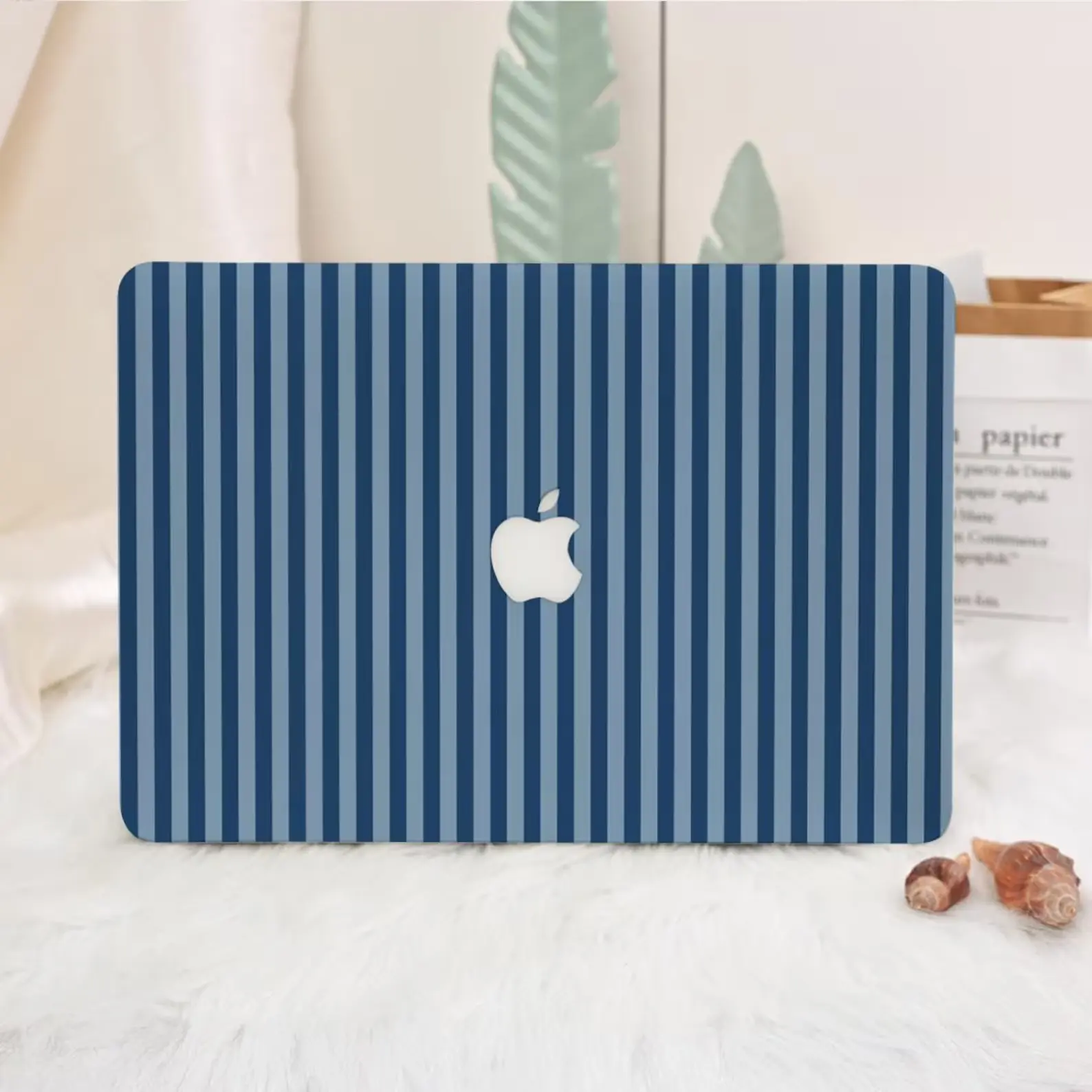 Navy Stripe Cover MacBook Case for MacBook Air 15 13, MacBook Pro 16 14 13 Inch,  MacBook Protective Case Cover