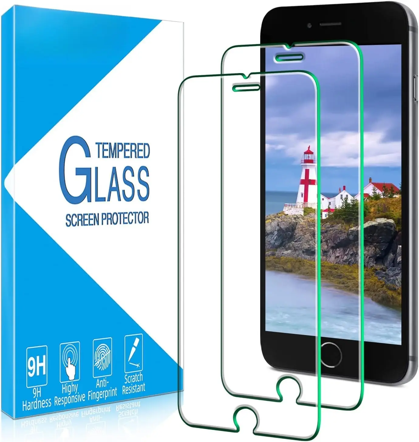 2-Pack Tempered Glass Screen Protector for iPhone (2020/2022 Models) - Anti-Scratch, Bubble-Free Smartphone Cellphone Protection Accessories Cover