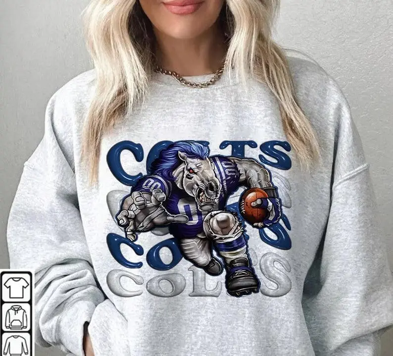 Indianapolis Football Sweatshirt, Vintage 90s Football Sweatshirt, Made In USA, Gift For Football Fan