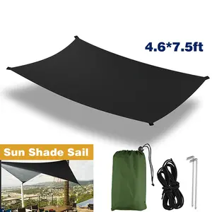 Multi-purpose outdoor waterproof silver-coated tarp (black/230*140CM) | Sunscreen and waterproof, multi-purpose tent | Silver coating effectively blocks UV rays | Lightweight and portable, a must-have for camping and picnics