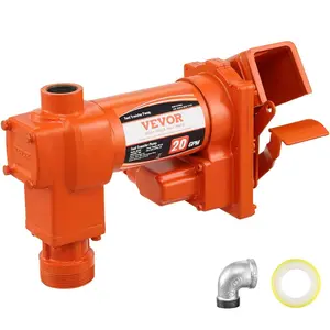 fathersdaygift VEVOR Fuel Transfer Pump, 12V DC 20 GPM 1/4 HP, High Flow Cast Iron Gasoline Extractor Pump with Fuel Collection Box Design for Gasoline, Diesel, Kerosene, Ethanol Methanol Blends, and Biodiesel