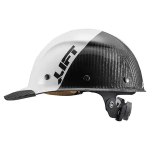 Lift Safety Dax Cap - 50/50 White Carbon Fiber Hard Hat