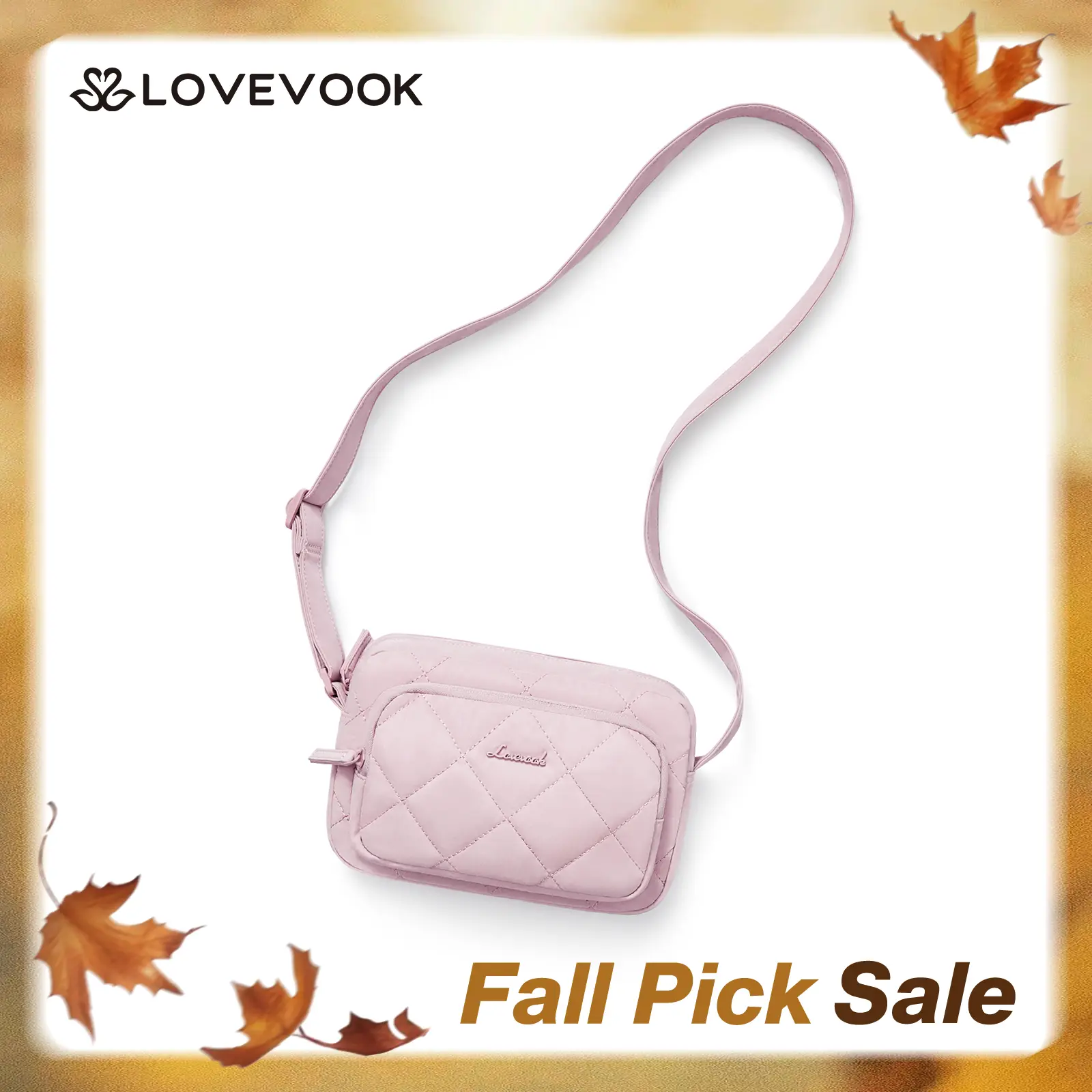【NEW IN】LOVEVOOK Quilted Crossbody Bag for Women, Lightweight Padded Shoulder Purse with Multi Pockets, Water Resistant Small Sling Bag, Casual Camera Bag for Daily Work, Travel, Shopping & Everyday Use