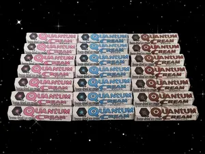 O.M.Geeks ltd. Quantum Cream Freeze-Dried "The Classics Variety Pack" Vanilla Chocolate Strawberry 21 Pack Candy Sweet Coconut Dairy-Free, Nut-Free, Gluten-Free Snack