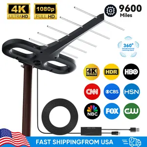 Outdoor TV Antenna – 4K HDTV Digital Antenna with 360° High-Gain Signal Amplifier, Long Range Reception, Weatherproof & Easy Installation for Home & RV, Cable-Free Local Channels, TikTokShopBlackFriday Style