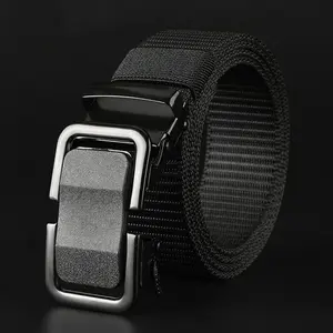 Men's Automatic Buckle Belt – No Hole Punch, Easy Adjust, Stretch Comfort for Business & Casual Wear