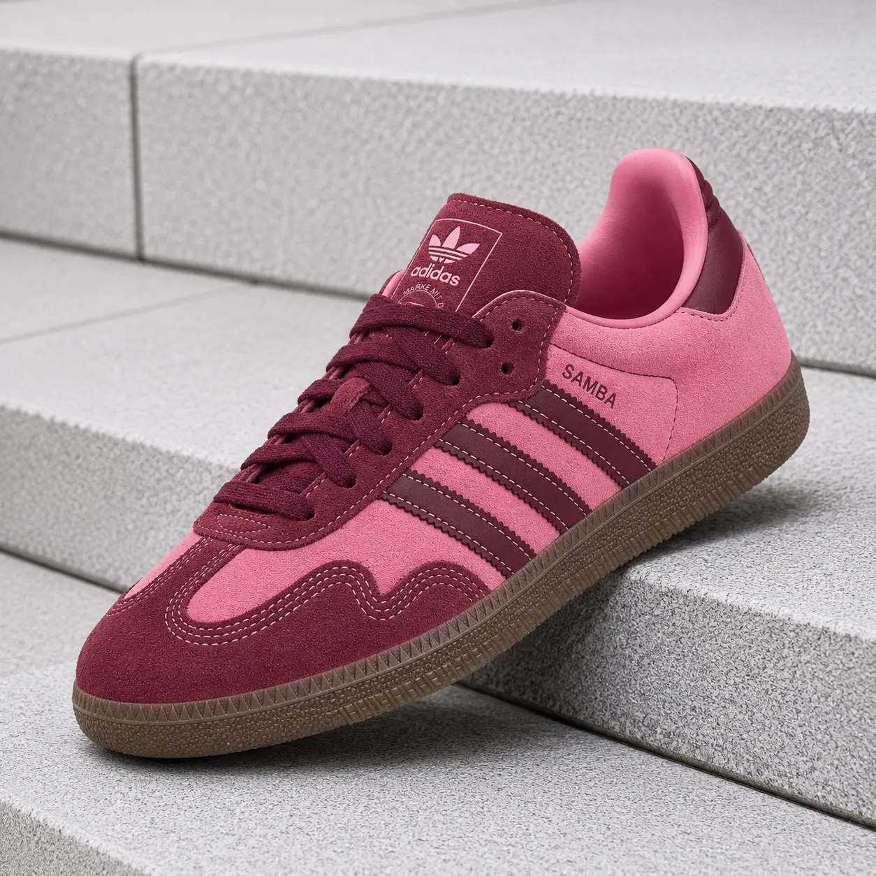 Adidas Samba OG Pink Spark Shadow Red IH6704 Women's Fashion Sneaker New Adidas Samba OG Pink Spark Shadow Red IH6704 Women's Fashion Sneaker New