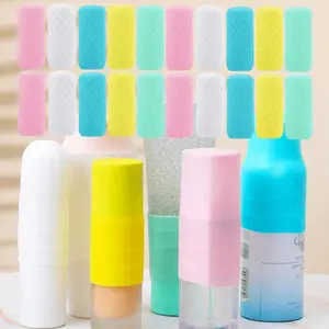 20 Pcs Silicone Bottle Covers, Leak Proofing Travel Silicone Sleeves Travel Bottle Covers, for Shampoo, Body Wash, Skincare Bottles