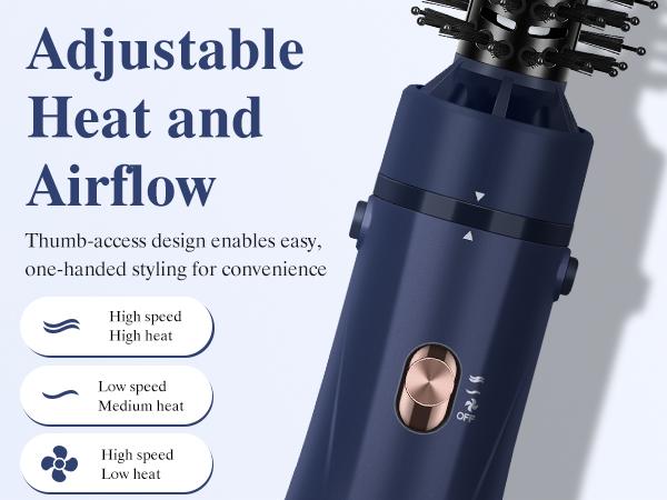 Aima Beauty 3-in-1 Blowout Dryer Brush & Multi-Styler, Detachable Hot Air Brush Volumizer with 1” & 1.25” Interchangeable Round Barrels, Ionic Wet-to-Dry Styling Tool for Short to Medium Hair, Gift Ready#tiktokshopsummersale