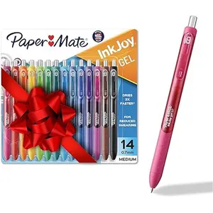 Paper Mate InkJoy Pens Set of 14 with Medium Point (0.7 mm) for Smooth Writing, Assorted Colors, Fast-Drying Ink, and Durable Quality