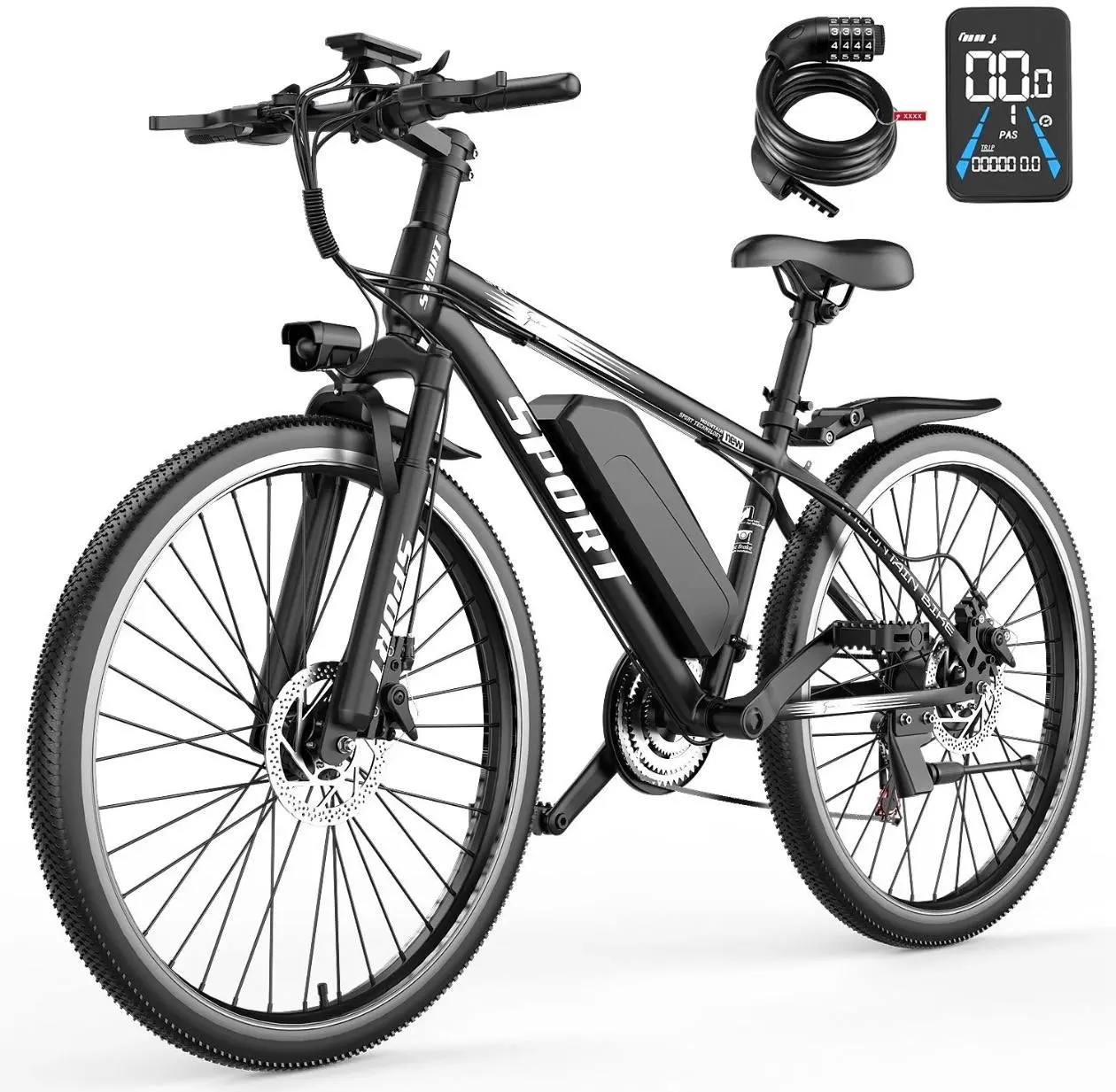 Electric Bike for Adults 26" E-bike 25MPH 65 Miles 1500W 7-Speed US