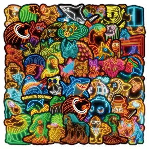 100pcs Funny Italian Brainrot Animals Stickers - Waterproof Cute Stickers for Water Bottles, Laptops, Journals | Reusable Vinyl Stickers Pack for Teens, Kids, Adults Decorations, Adhesive Vinyl Decal (100Pcs Bright Animals)