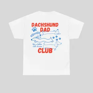 Funny Dachshund Dad Club T-Shirt – Graphic Back Print Dog Lover Tee, Trendy Graphic Shirt for Dog Owners, Perfect Gift for Men or Women, Pet Parent Outfit|gifts for dad|Dog lover gift|men's t shirts|men gifts|gifts for him|fathers day gift|dad gift ideas