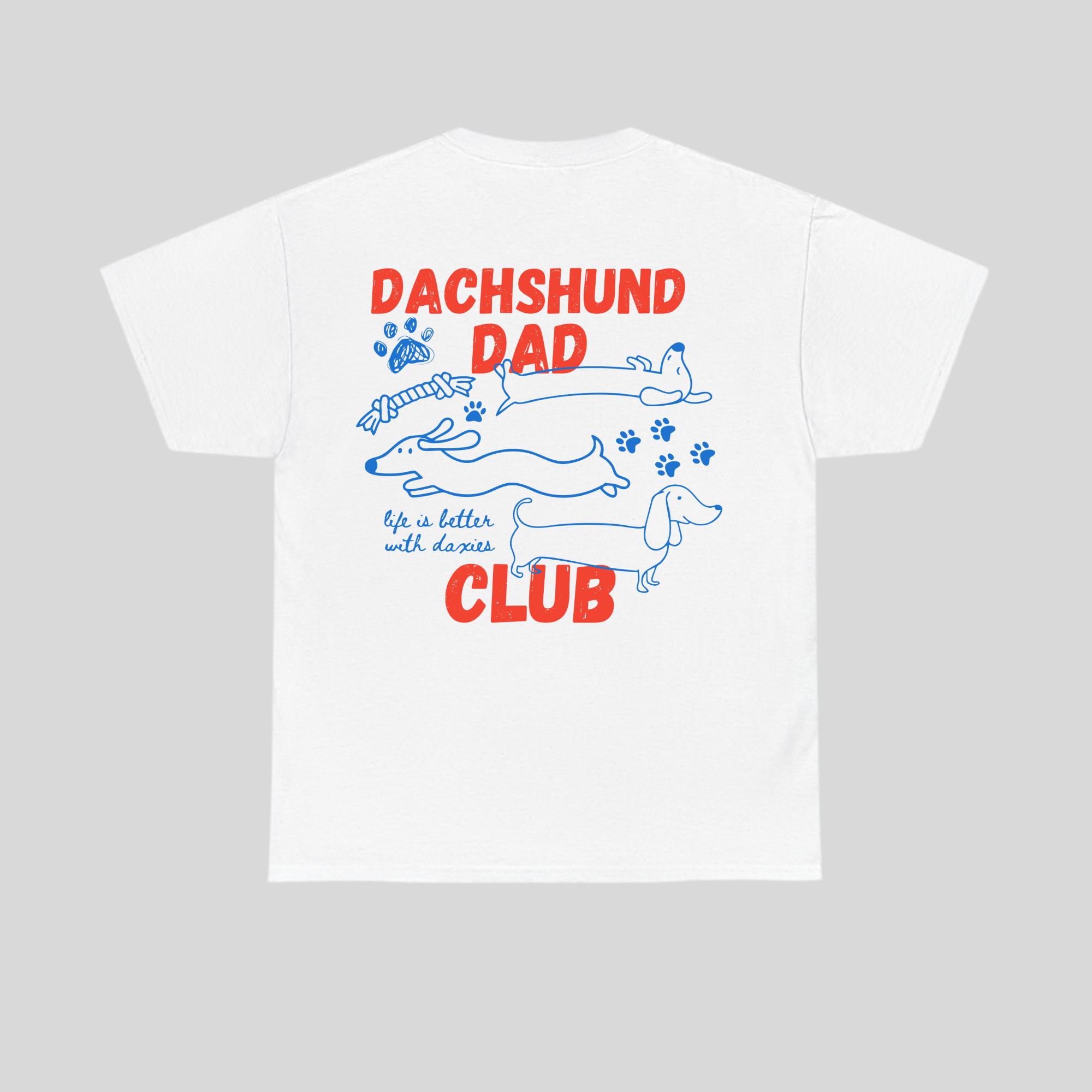 Funny Dachshund Dad Club T-Shirt – Graphic Back Print Dog Lover Tee, Trendy Graphic Shirt for Dog Owners, Perfect Gift for Men or Women, Pet Parent Outfit|gifts for dad|Dog lover gift|men's t shirts|men gifts|gifts for him|fathers day gift|dad gift ideas Funny Dachshund Dad Club T-Shirt – Graphic Back Print Dog Lover Tee, Trendy Graphic Shirt for Dog Owners, Perfect Gift for Men or Women, Pet Parent Outfit|gifts for dad|Dog lover gift|men's t shirts|men gifts|gifts for him|fathers day gift|dad gift ideas