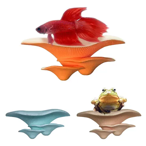 Mushroom Betta Perch Hammock | Suction Cup Aquarium Decor & Enrichment for Bettas | Resting Spot & Fish Tank Decoration