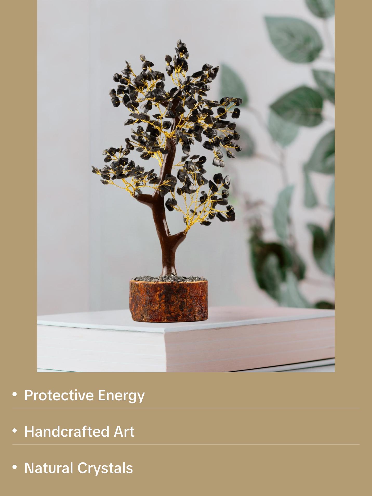 Black Tourmaline Crystal Tree of Life, Decorative Crystal Tree, Natural Healing Crystal Tree, Crystal Decor, Meditation and Housewarming gift
