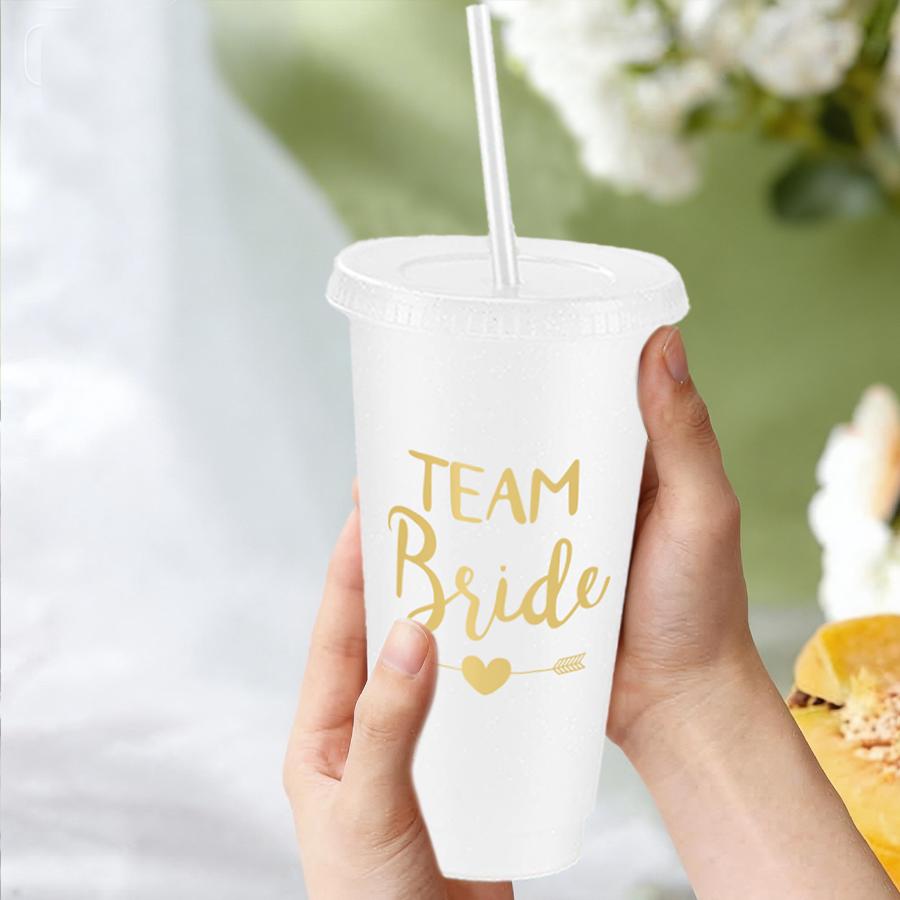 HILAKE 20pcs 24oz water bottle, available in a variety of colors, with lid, straw, cup brush and straw brush, perfect for iced coffee, water and juice, great gift for weddings, parties and birthdays, Mother's Day, Valentine's Day and St. Patrick's Day