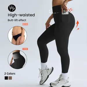 Women's High Waisted Yoga Leggings With Pocket, Hip Lifting & Tummy Control All Season High Elasticity Leggings, Gym & Daily Wear Essential Soft & Comfortable Sports Leggings, High Waist Performance Bottoms
