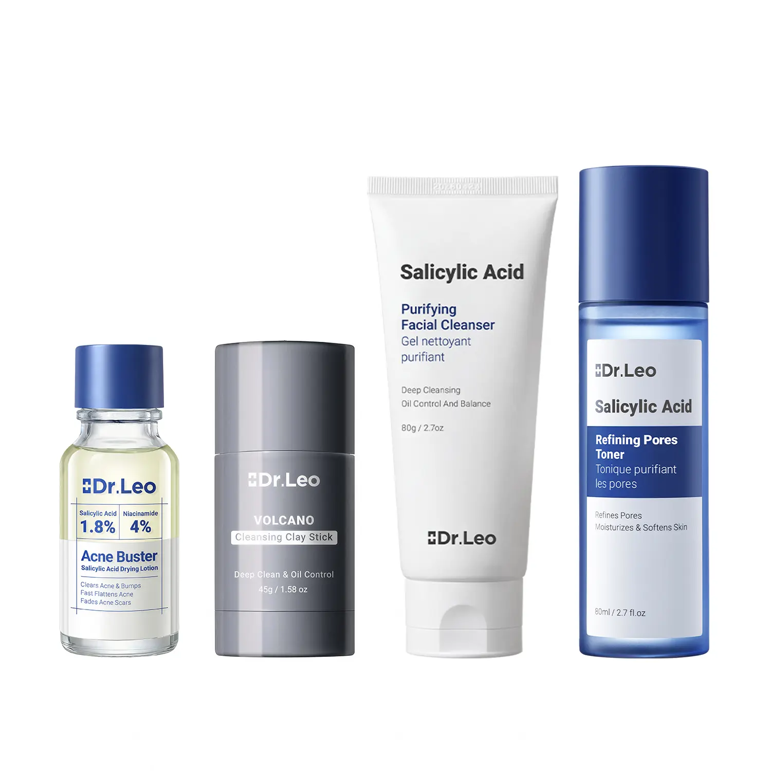 Dr.Leo Acne Treatment Kit for Oily Skin – Reduce Breakouts, Clear Blackheads, Unclog Pores & Control Oil (4-Step Routine) #mothersdaygift #DealsForYouDays