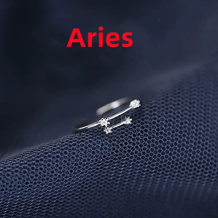 Zodiac Constellation Ring – Sparkly CZ Star Sign Ring for Women (All 12 Signs)