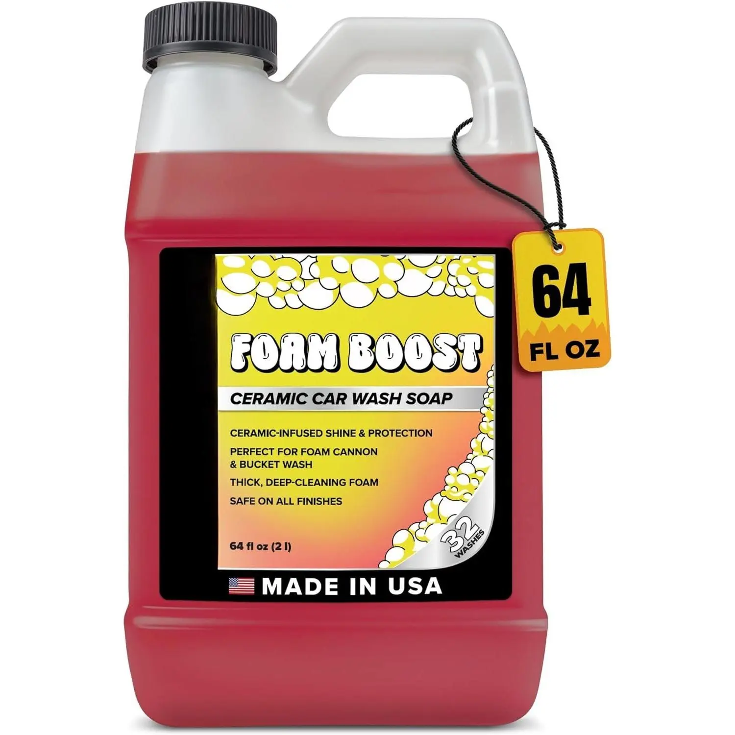 Heavy Duty pH-Balanced Off-Road Wash Soap - Car Wash Soap, Liquid Surfactant Base, Safe Coating for ATVs, UTVs, RVs - Quick Rinse, Works with Cannons & Buckets - 64 fl. Oz.