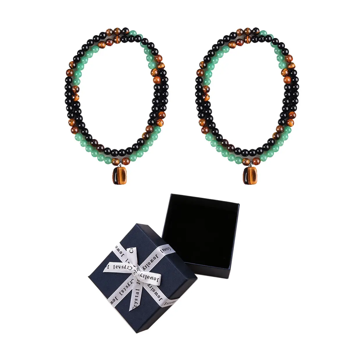 Blue gift box + necklace*2