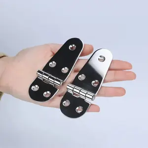Stainless Steel Door Hinges 2 Pack,Marine Grade Hinges.Polished Cast Door Hinge for Boat, RVs