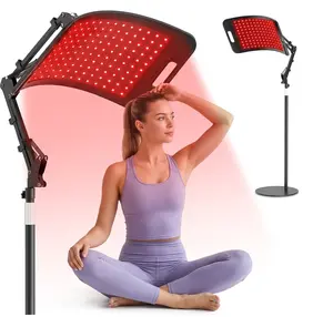 Red Light Therapy for Face and Body - 660nm Red & 850nm Near Infrared Light Therapy Lamp with Adjustable Stand - Large High-Power Professional Device for Skin Health, Muscles, and Recovery
