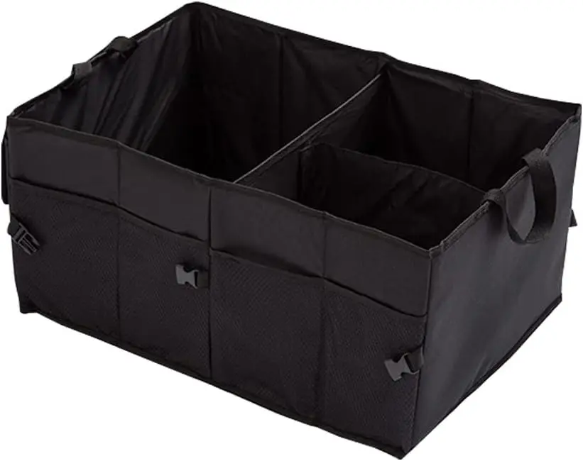 Trunk Organizer  Basket Storage Tote Organizer Small Black Collapsible Snack Bins for  SUV Sedan