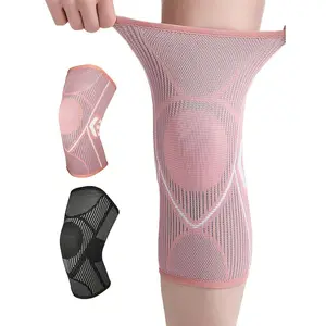A pair Anti-Slip Elastic Sports Knee Pads, Breathable Compression Knee Brace, Unisex, Relieve Knee Pain, Absorb Impact, Provide Knee Support, Suitable For Volleyball, Soccer, Dance, Yoga, Tennis, Running, Cycling, Fitness, Climbing, Basketball