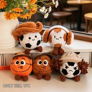 Basketball Soccer Plush Toy Hanging Ornament, Fan Collection Decor, Desktop Display, Birthday Gift, Unisex