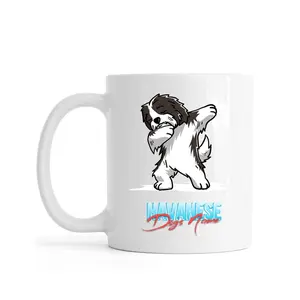 Personalized [SEND CUSTOM VIA MESSENGER] Havanese Dog Dabbing Mug, Gifts For Dog Lovers Ceramic Coffee Mug