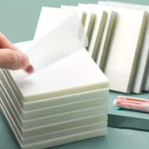 Transparent Sticky Note Pad, 50 Sheets Sticky Notepad, Journal School Stationery Office Supplies