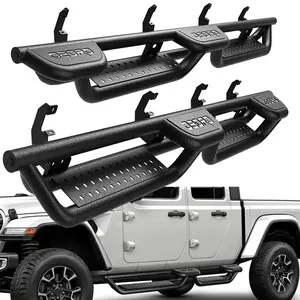 Running Boards for 2019-2025 Chevrolet Silverado GMC Sierra 1500 Crew Cab Drop Step Side Nerf Bars