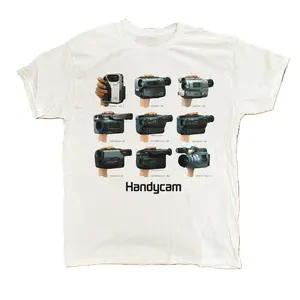 GILDAN PRINT 'HANDYCAM' VINTAGE WHITE GRAPHIC TEE