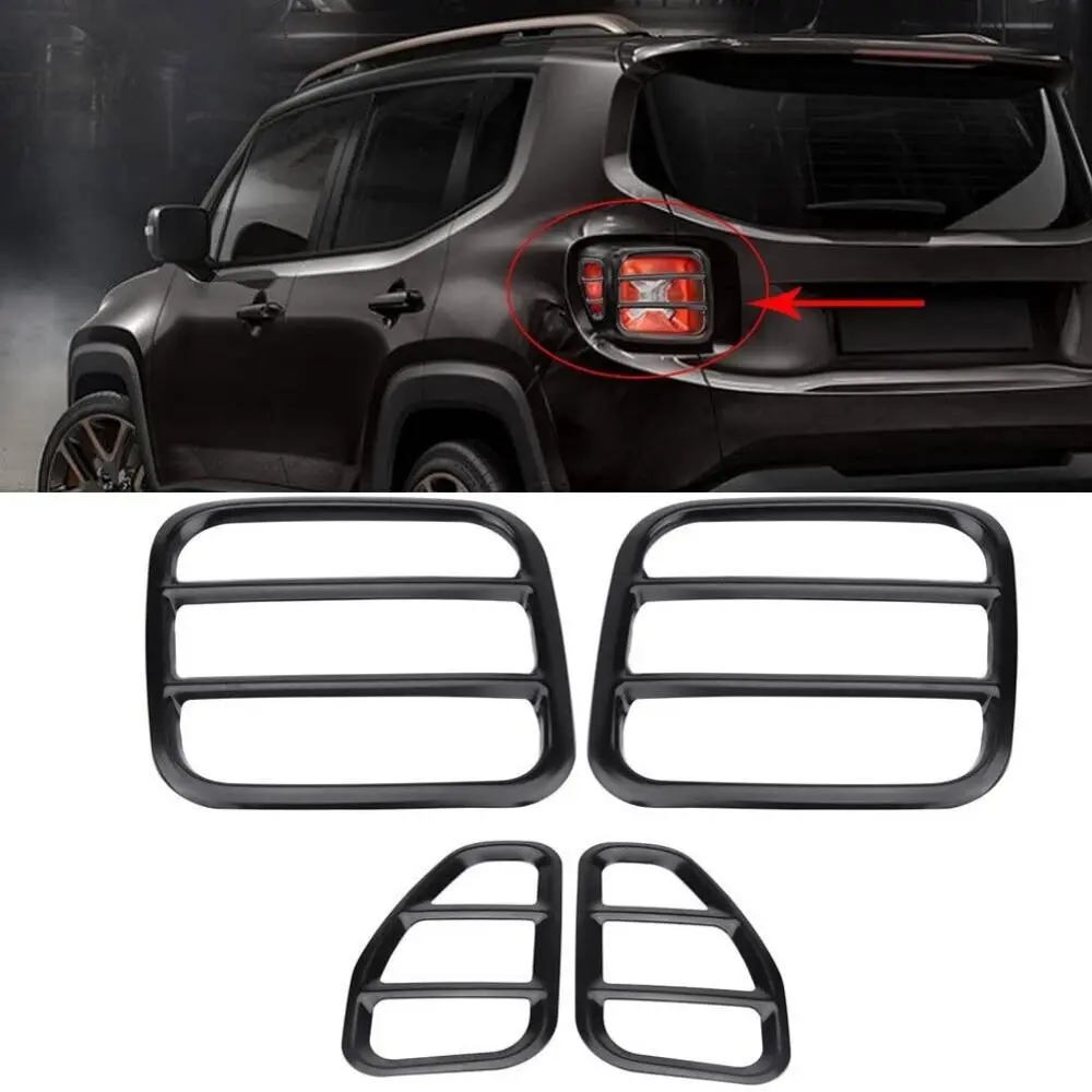 Tail Light Covers Rear Lamp Guard Trim Protector for Jeep Renegade 2015-18