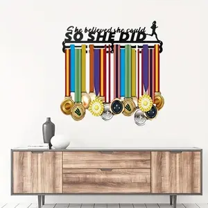 Envelope Silhouette Medal Display Hook, Creative and Functional Medal Display Hook, Medal Storage Decor for Home Living Room Bedroom, Wall Mounted Hook