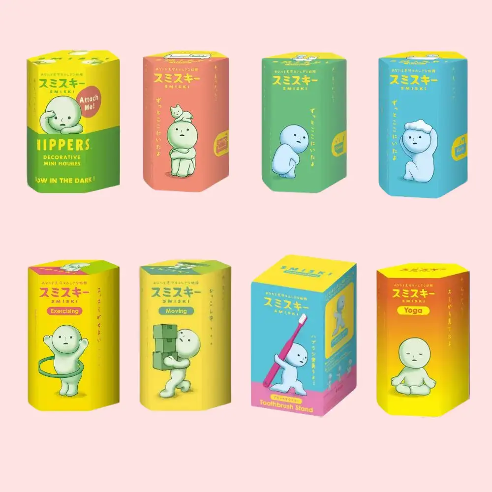 SMISKI Blind Box Mini Figures, Living, Toilet, Bath, Exercising, Moving, Yoga, Toothbrush Stand