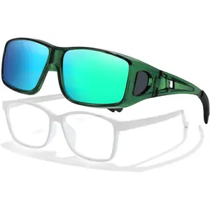 Over Glasses Sunglasses Wrap Around Polarized Sunglasses for Men Women Fit Over Prescription Glasses with UV Protection