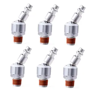 1/4" Swivel Air Quick Connect Plug for Air Compressor, Hose and Pneumatic Tools, Rotating Fitting Prevents Hose Twisting