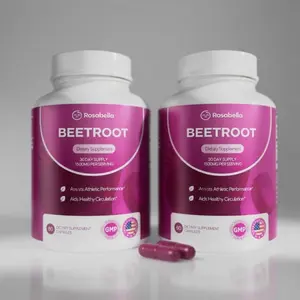 Organic Beet Root Capsules - 1300Mg Beet Root Powder, Beet Root Supplement  - 60 Capsules 2 Pack