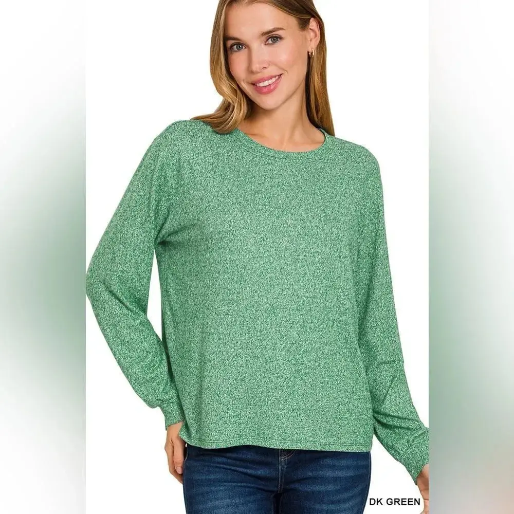 Zenana Liza Longsleeve Cuffed Sleeve Top