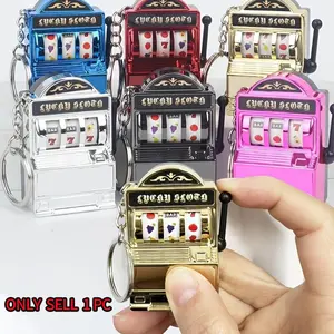 Vintage Slot Machine Car Keychain, Creative Plastic Phone Strap, Unique Bag Accessory, Keychain For Bags, Perfect Gift for Gaming Enthusiasts