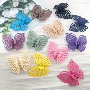 Hair Claw, Hollow Butterfly Shaped Solid Color, Sweet Ponytail Holder Hair Clip, Women Cute Hair Accessories