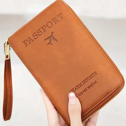 Simple Plain Passport Cases, Multi-functional ZipperTravel Card Holder, RFlD Blocking Card Holder, FashionTravel Accessores, Travel Essentials,Christmas Gift, Valentine's Day Gift, Ideal Gift,Thanksgiving gifts, men's gifts