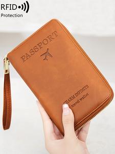 summer simple plain passport cases, gifts for girlfriend, card organizer, multi-functional zipper travel card holder, rfid blocking card holder, durable fashion wallet travel accessories, passport cover, passport protector, travel essentials