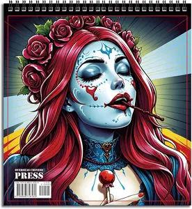 Sugar Skull Coloring Book for Adults: Spooky Sugar Skulls Women Designs for Mindfulness Stress Relief and Adult Relaxation, Spiral Bound,Sugar Skull Gifts for Women and Halloween Fun